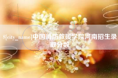 梅河口中国消防救援学院河南招生录取分数