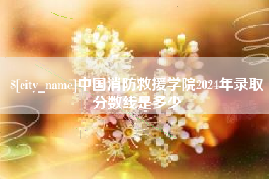 梅河口中国消防救援学院2024年录取分数线是多少