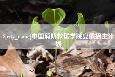 梅河口中国消防救援学院安徽招生计划