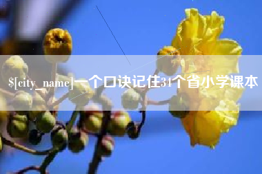 梅河口一个口诀记住34个省小学课本