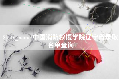 梅河口中国消防救援学院辽宁省录取名单查询
