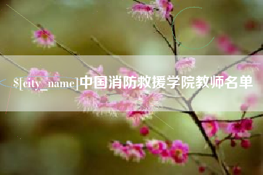 梅河口中国消防救援学院教师名单