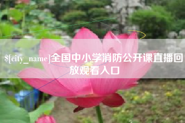 梅河口全国中小学消防公开课直播回放观看入口