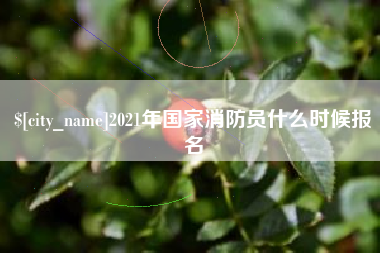 梅河口2021年国家消防员什么时候报名