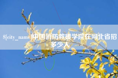 梅河口中国消防救援学院在河北省招多少人
